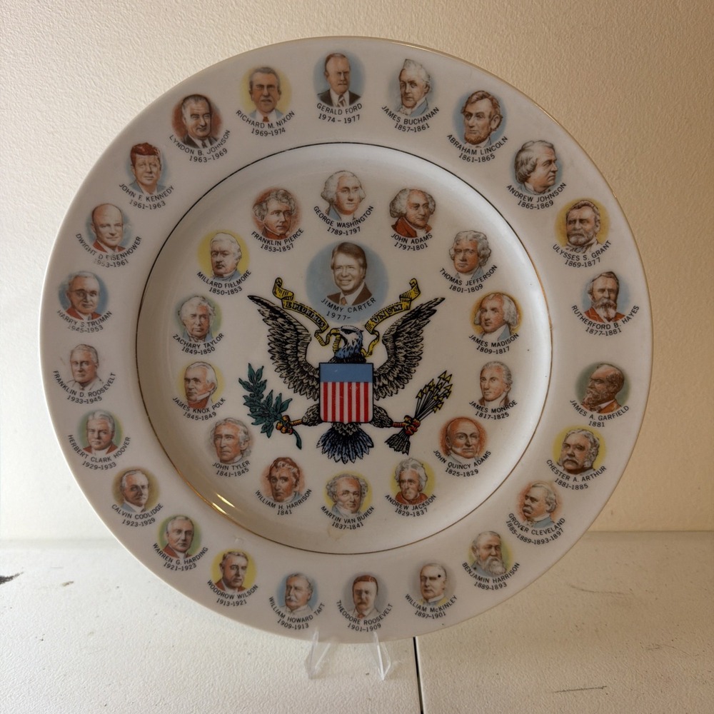 US Presidents 200 Years Collector Plate Bicentennial Jimmy Carter 10.25" Round